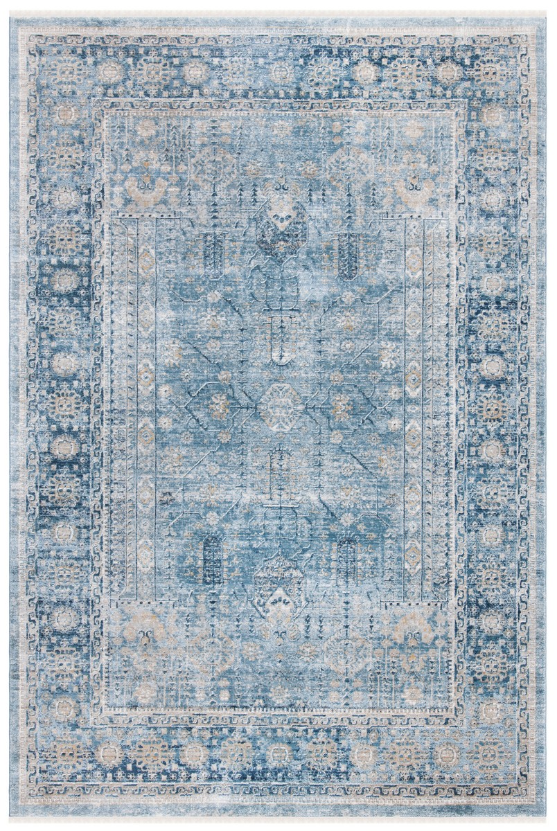 Picture of Safavieh VIC997N-210 2 ft.-2 in. x 10 ft. Victoria 900 Power Loomed Runner Rug&#44; Blue & Ivory