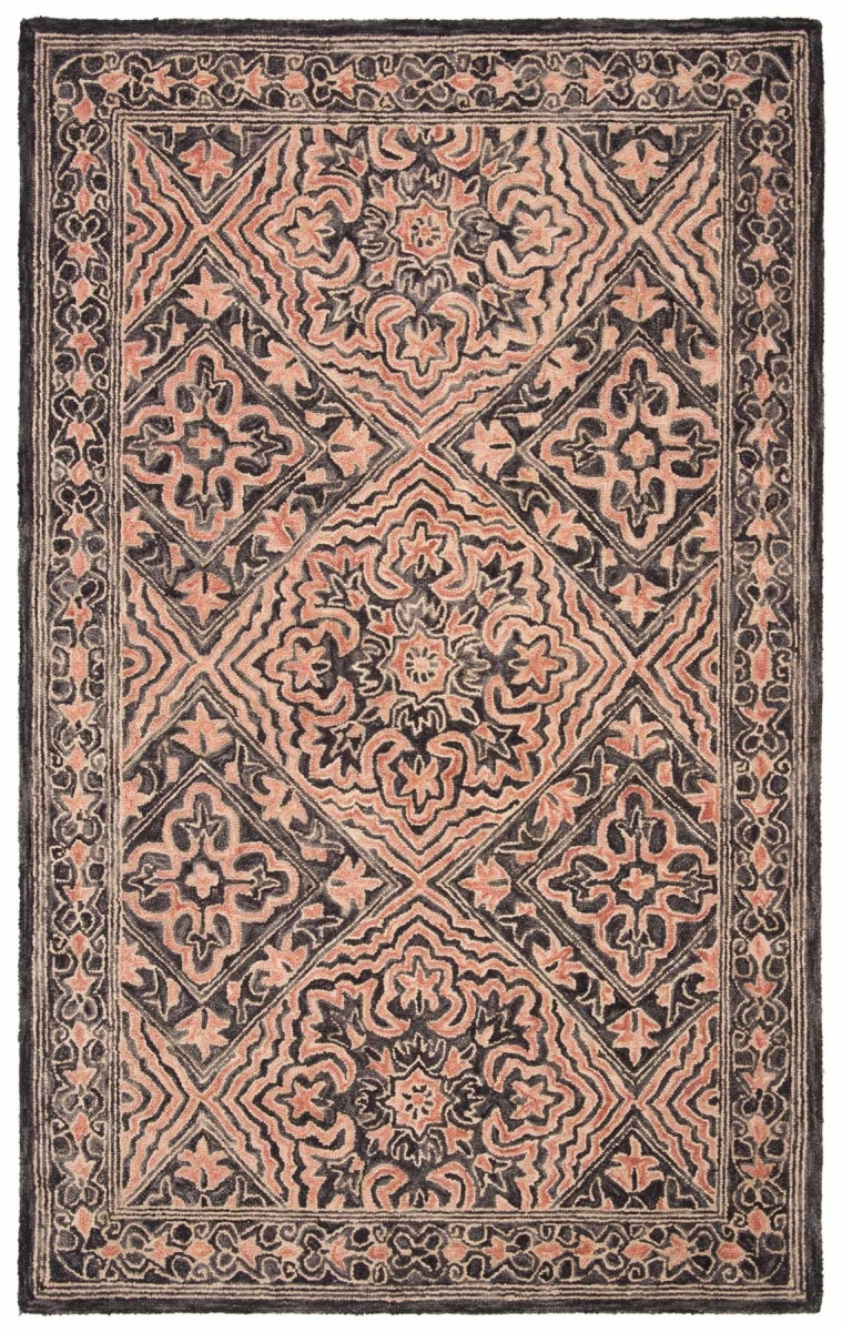 TRC507Z-28 2 ft.-3 in. x 8 ft. Trace Hand Tufted & Transitional Runner Rug, Black & Red -  Safavieh