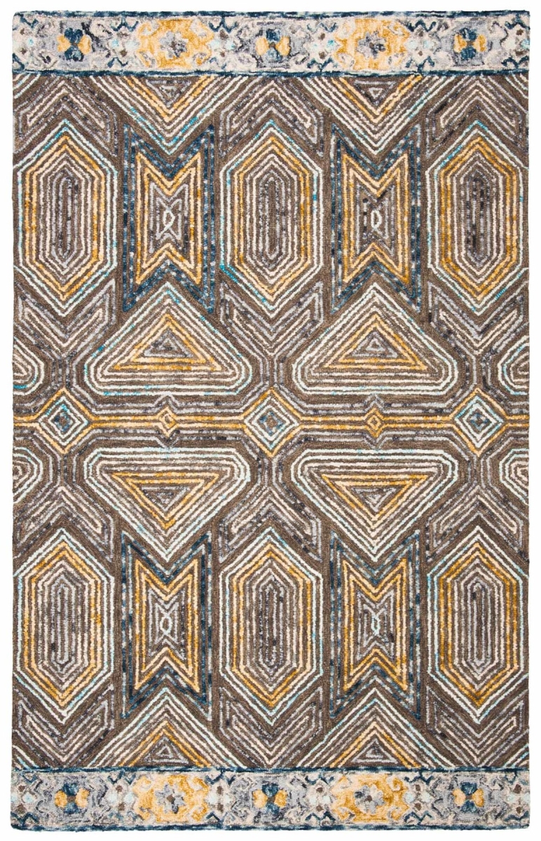 TRC518F-28 2 ft.-3 in. x 8 ft. Trace Hand Tufted & Transitional Runner Rug, Grey & Beige - 0.39 in -  Safavieh