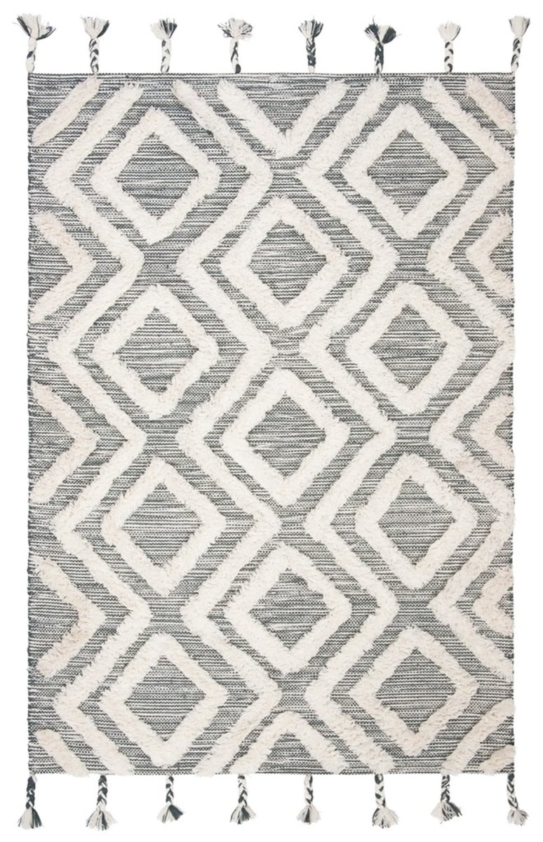 KNY331L-3 3 x 5 ft. Kenya Hand Tufted Rectangle Rug, Teal & Ivory -  Safavieh