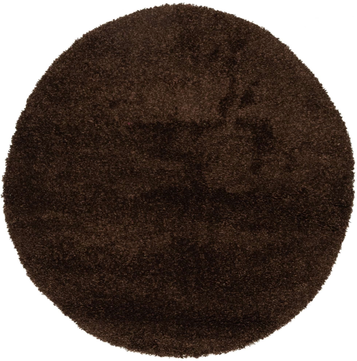 EVO520T-7R 6 ft.-7 in. x 6 ft.-7 in. Evolution Shag 500 Power Loomed Round Rug, Brown -  Safavieh