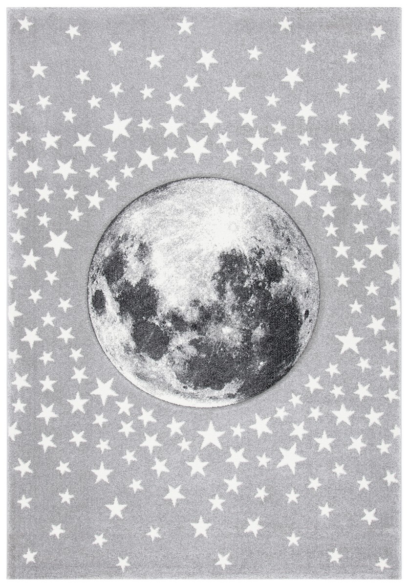 CRK135F-4SQ 4 x 4 ft. Carousel Kids & Youth Square Rug, Light Grey & White -  Safavieh