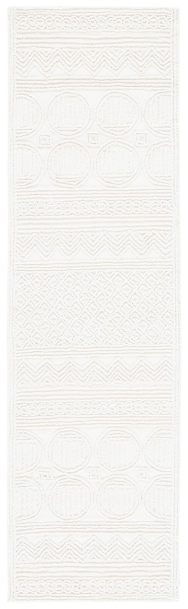 TRC402A-28 2 ft. 3 in. x 8 ft. Trace Hand Tufted Runner Area Rug, Ivory -  Safavieh