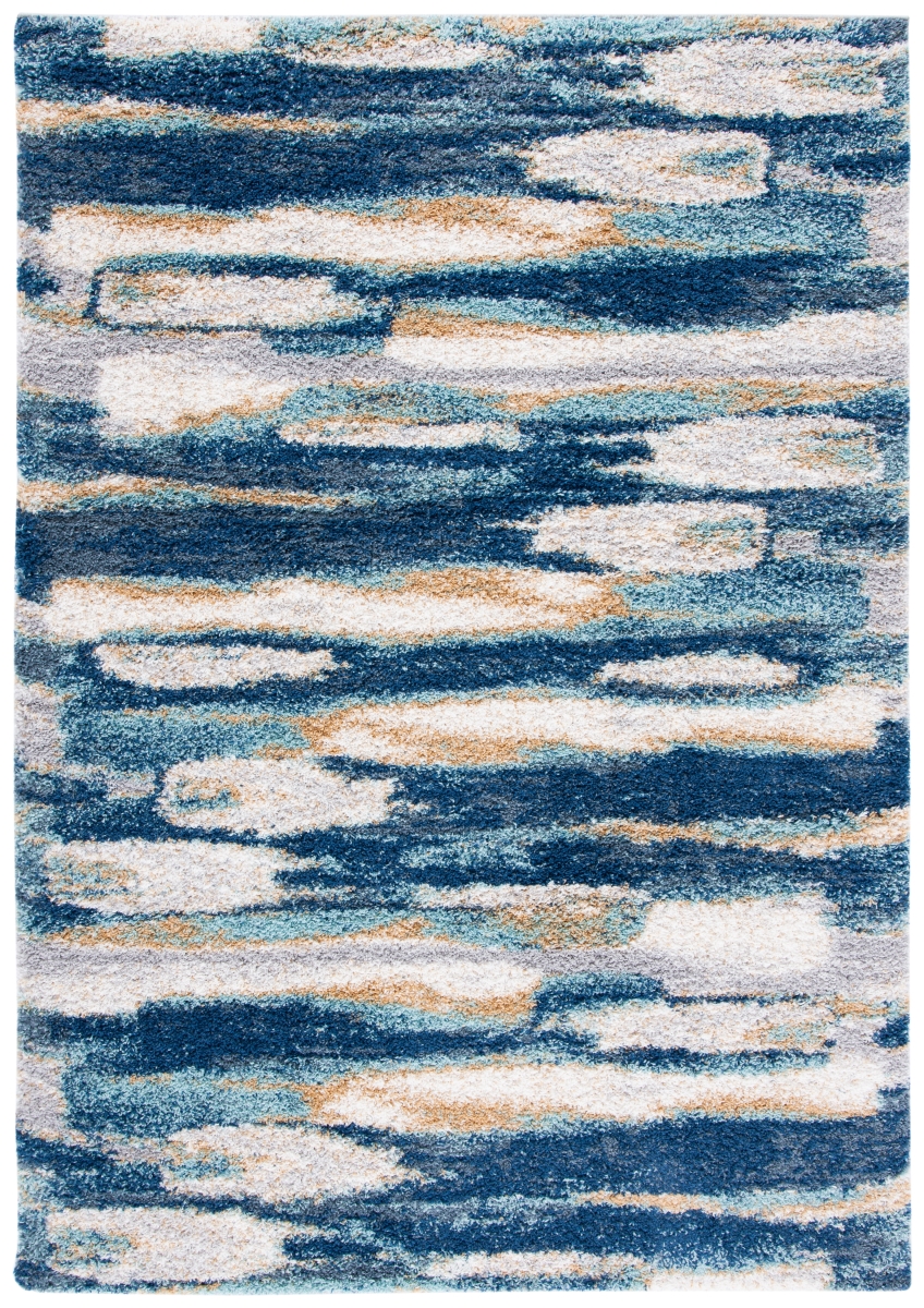 Picture of Safavieh CAL108M-5 5 ft.-5 in. x 7 ft.-7 in. Calista Contemporary Rectangle Rug&#44; Blue & Ivory