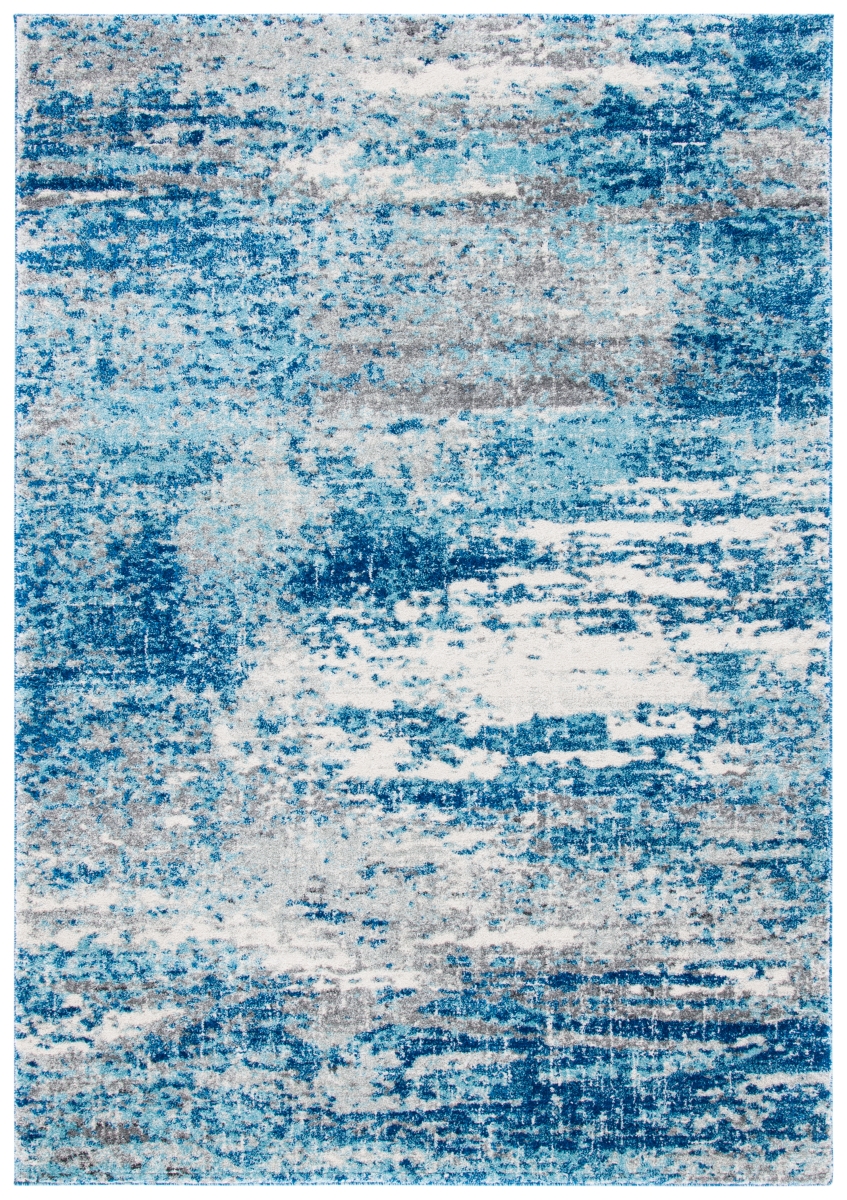 Picture of Safavieh EVK272M-6 6 ft.-7 in. x 9 ft. Evoke Contemporary Rectangle Rug&#44; Light Blue & Grey
