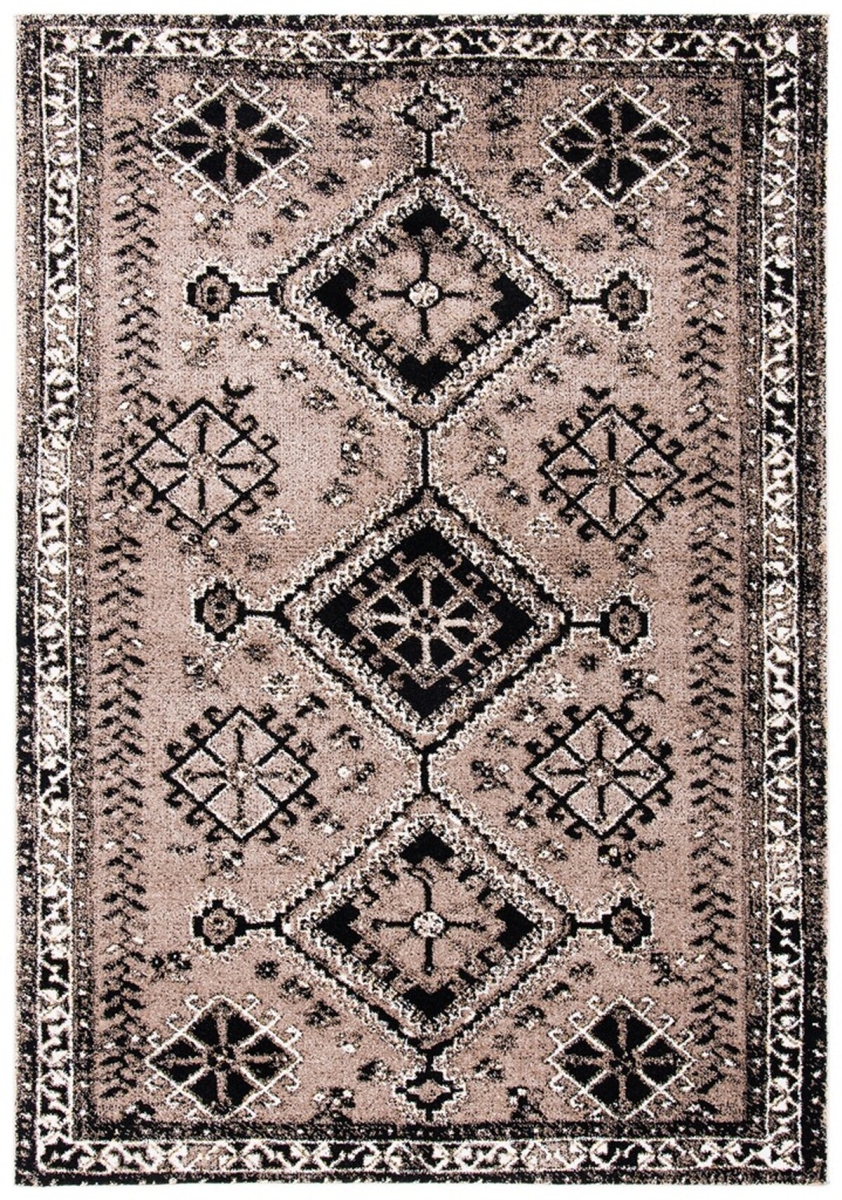 Picture of Safavieh VTH293T-7SQ 6 ft.-7 in. x 6 ft.-7 in. Vintage Global Square Rug&#44; Brown & Black