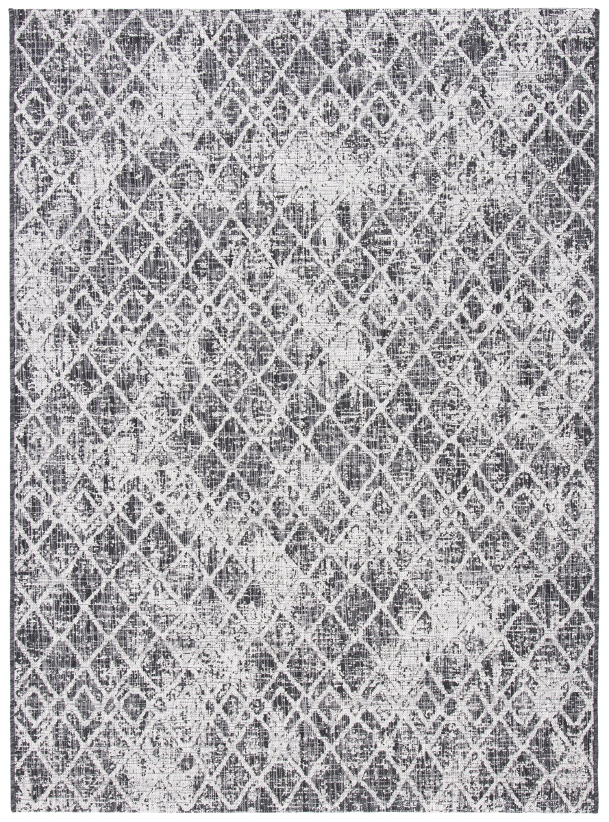 Picture of Safavieh CY8380-37621-8 8 x 10 ft. Courtyard Bohemian Rectangle Rug&#44; Black & Grey
