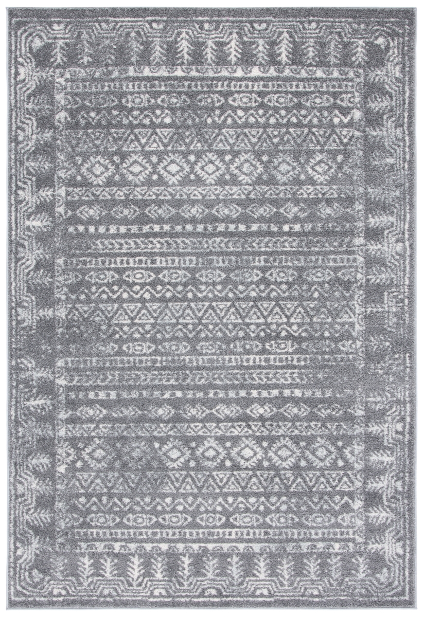 Picture of Safavieh TUL271F-5 5 ft.-3 in. x 7 ft.-6 in. Tulum Contemporary Rectangle Rug&#44; Dark Grey & Ivory