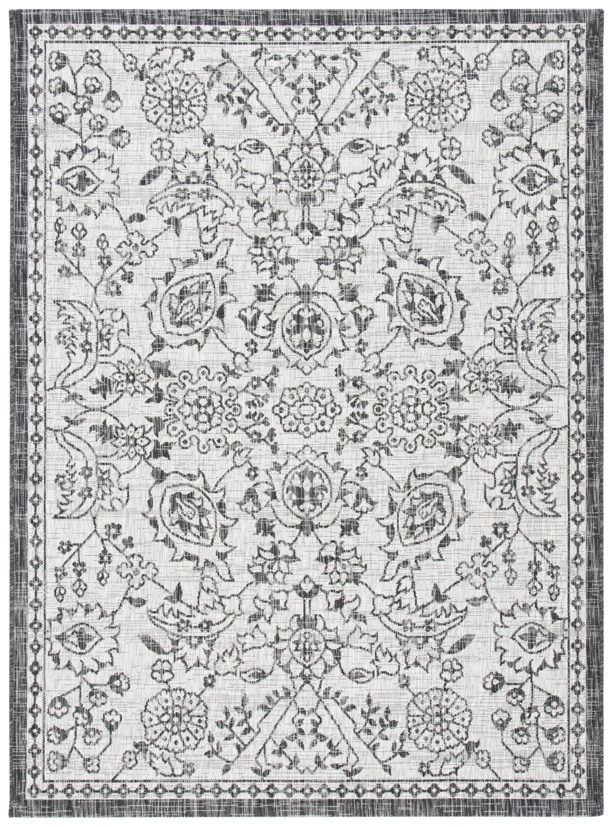 Picture of Safavieh CY8968-37612-8 8 x 10 ft. Courtyard Contemporary Rectangle Rug&#44; Grey & Black