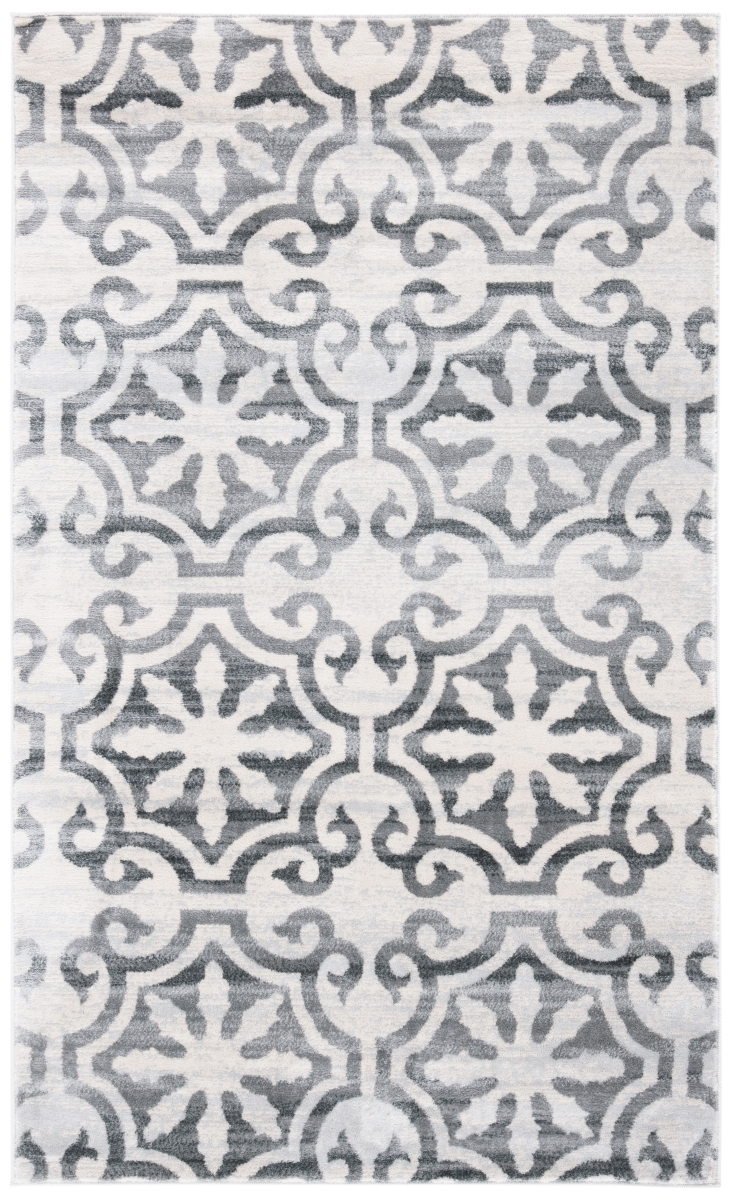 Picture of Safavieh MSR0956F-3 3 x 5 ft. Martha Stewart Isabella Contemporary Rectangle Rug&#44; Grey & Ivory