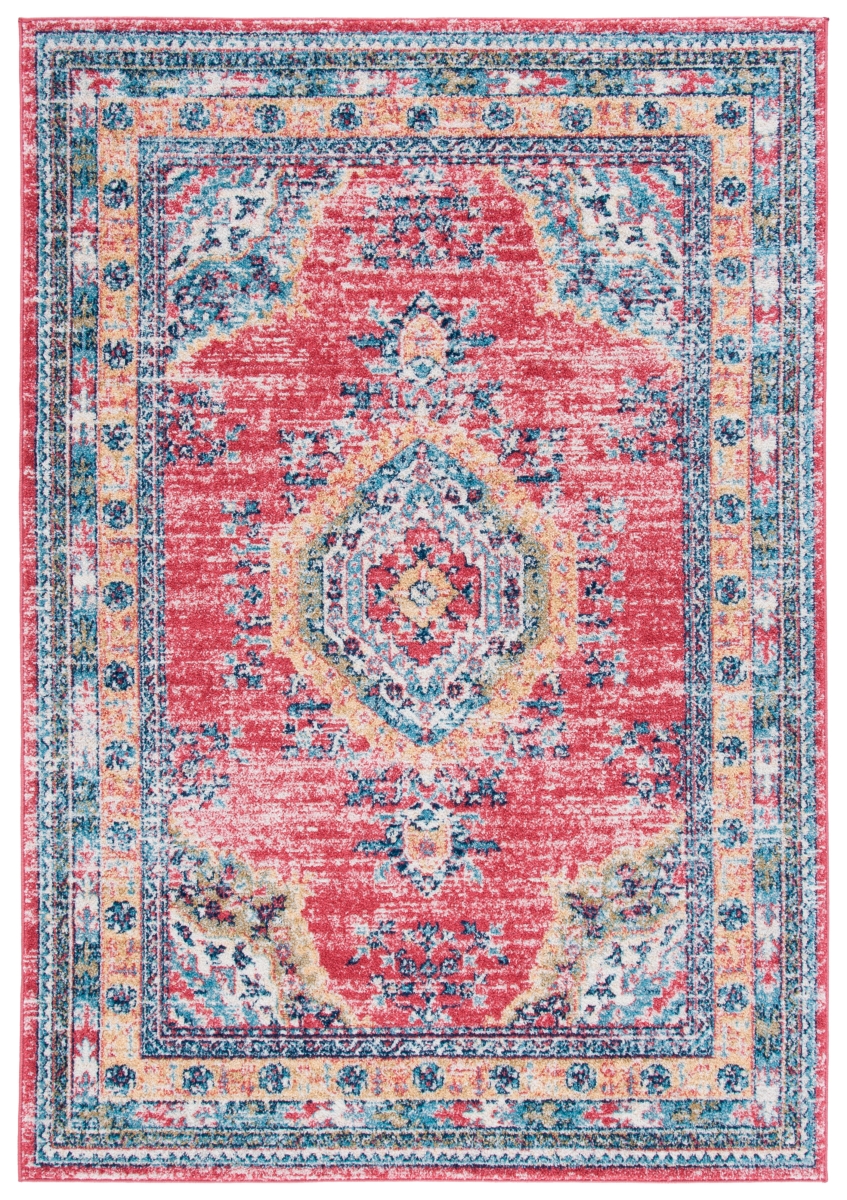 Picture of Safavieh MAD658P-5 5 ft.-1 in. x 7 ft.-6 in. Madison Bohemian Rectangle Rug&#44; Orange & Light Blue