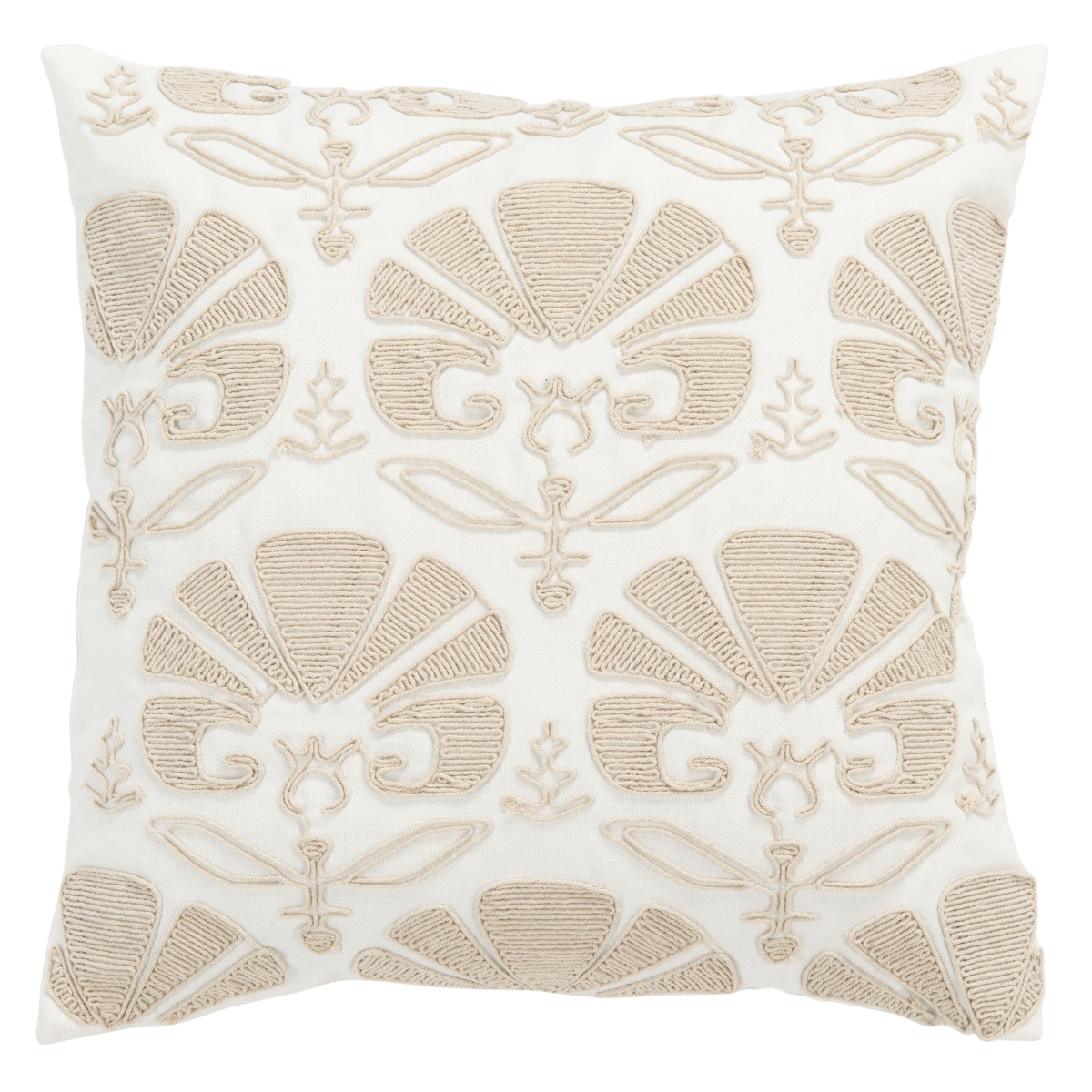 Safavieh Home Collection Florini 18-inch Beige Decorative Accent Pillow PLS7186A-1818