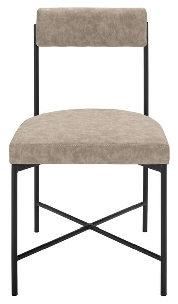 DCH3004A-SET2 Archer Dining Chair, Light Grey & Black - Set of 2 -  Safavieh