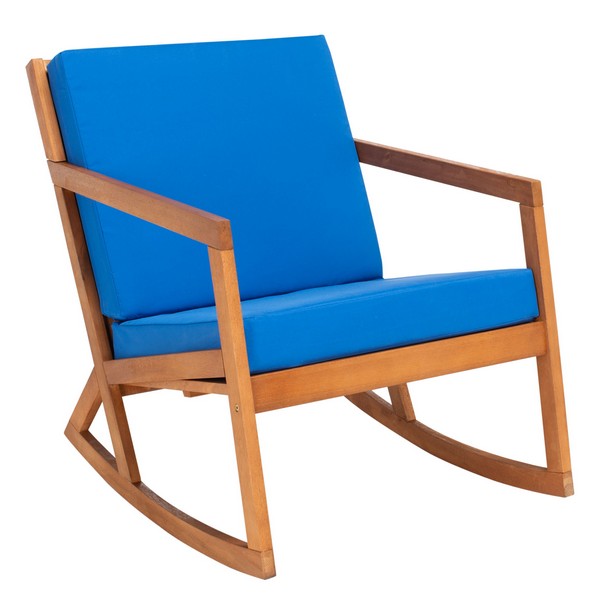 Picture of Safavieh PAT7013K Vernon Rocking Chair&#44; Natural & Blue