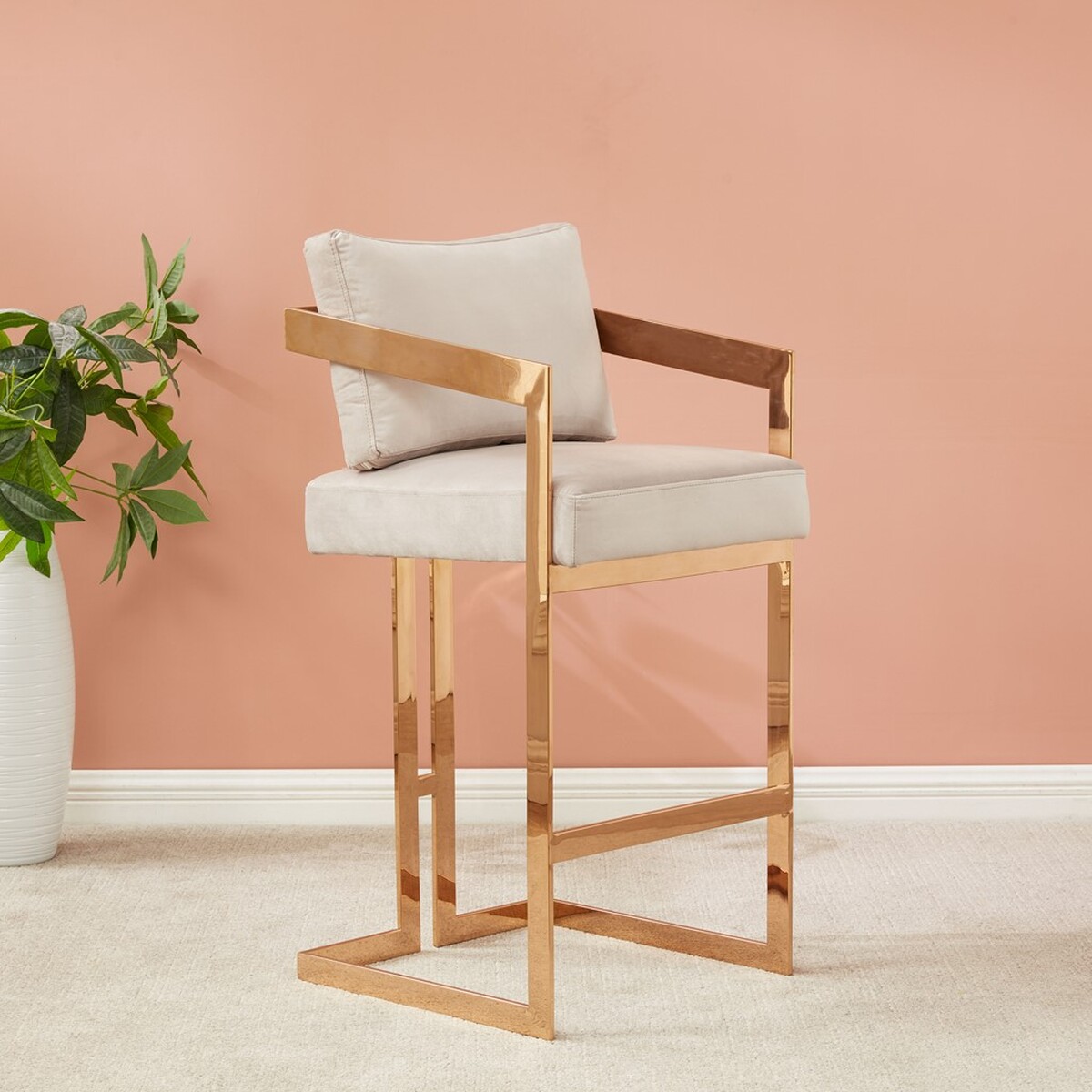 Picture of Safavieh KNT7027A 39.4 x 19.7 x 21.3 in. Taraji Barstool
