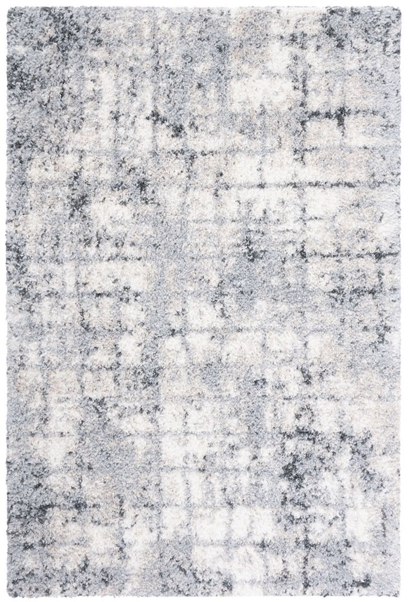 Picture of Safavieh BER410F-9 9 x 12 ft. Berber Shag Power Loomed Rectangle Area Rug&#44; Grey & Ivory