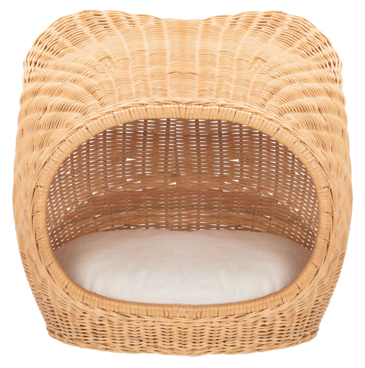 Picture of Safavieh PET6502A Toru Cat Bed with Cushion&#44; Honey & White