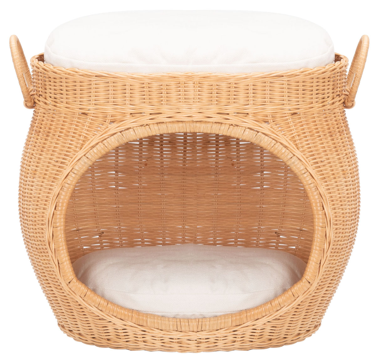 Picture of Safavieh PET6503A Faati Cat Bed with Cushion&#44; Honey & White