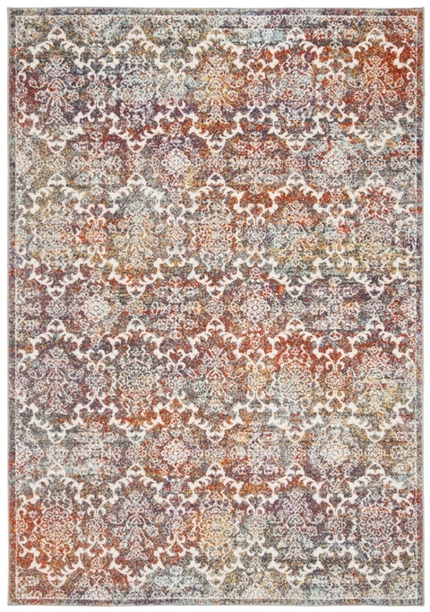 Picture of Safavieh MAD945R-6 6 x 9 ft. Madison 945R Power Loomed Rectangle Area Rug&#44; Light Grey & Rust