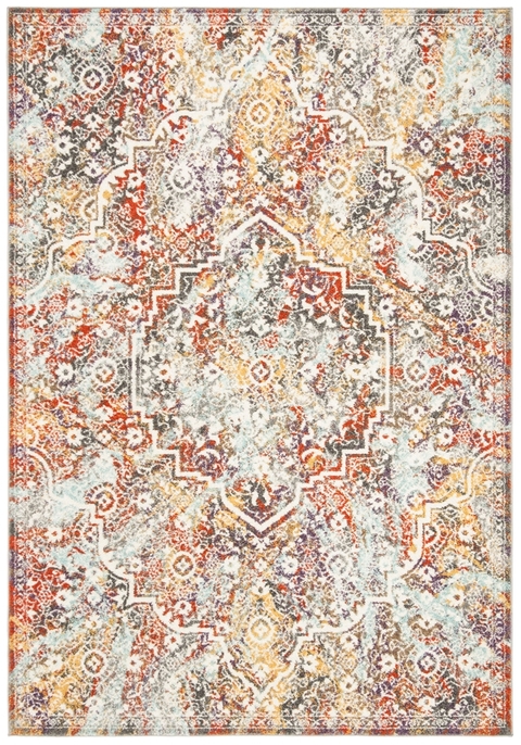 Picture of Safavieh MAD946G-6 6 x 9 ft. Madison 946G Power Loomed Rectangle Area Rug&#44; Light Grey & Light Blue