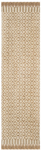 NF182A-212 2 ft. 3 in. x 12 ft. Natural Fiber 182A Hand Loomed Runner Area Rug, Natural & Ivory -  Safavieh