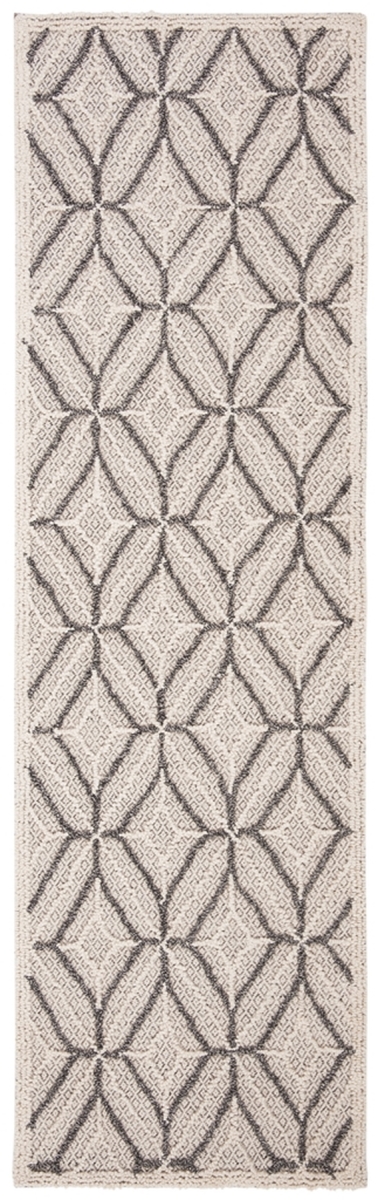 TRC212F-28 2 ft. 3 in. x 8 ft. Trace Hand Tufted Runner Area Rug, Grey & Black -  Safavieh