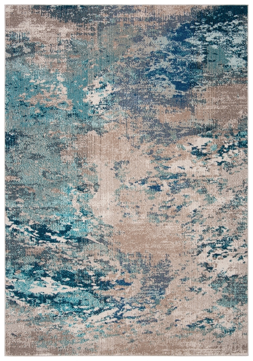 MAD440M-10 10 x 14 ft. Madison 400 Power Loomed Rectangle Area Rug, Blue & Grey