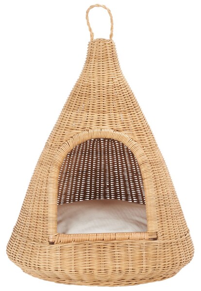 Picture of Safavieh PET6501A Tifa Cat Bed with Cushion&#44; Honey & White