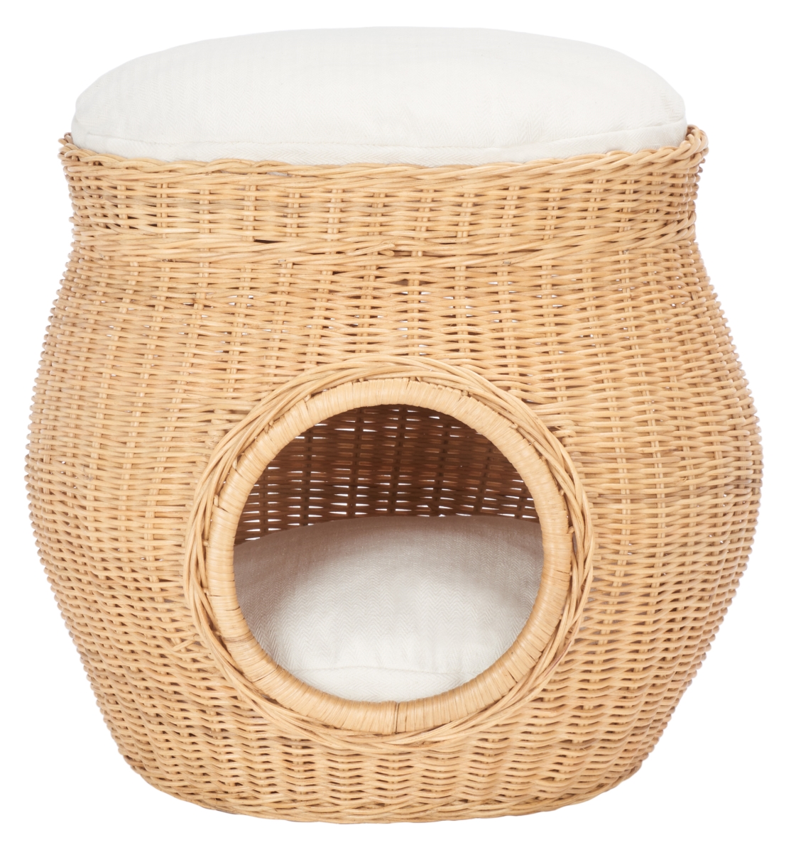 Picture of Safavieh PET6500A Suli Cat Bed with Cushion&#44; Honey & White