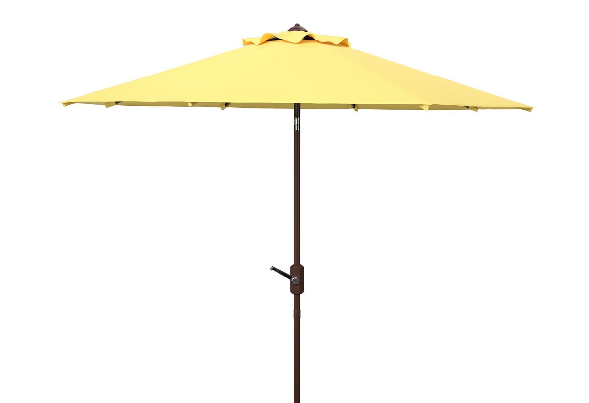 Picture of Safavieh PAT8001Y 9 ft. Ortega Crank Umbrella, Yellow