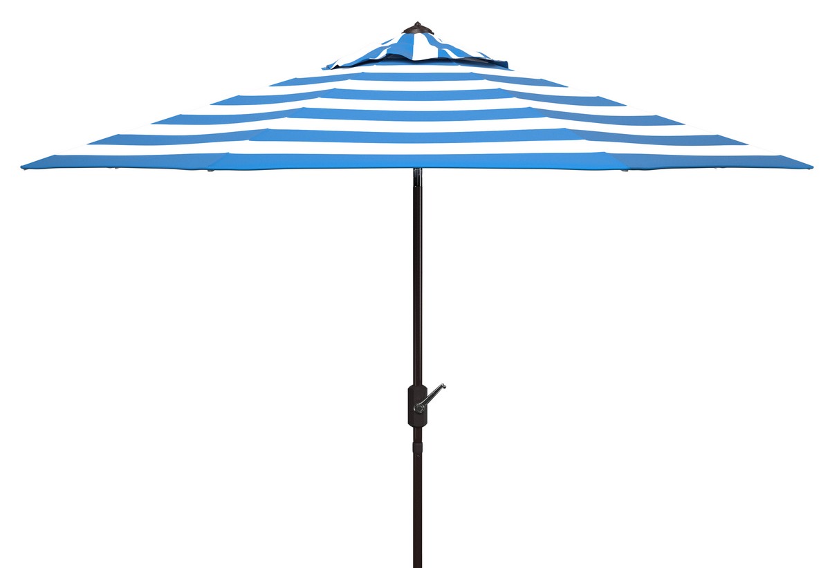 Picture of Safavieh PAT8004P 9 ft. Iris Fashion Line Umbrella, Pacific Blue Stripe