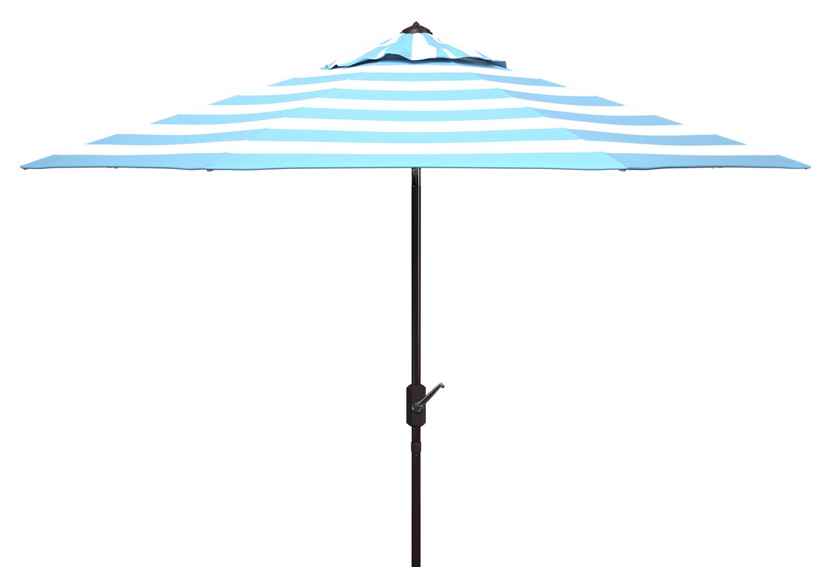Picture of Safavieh PAT8004U 9 ft. Iris Fashion Line Umbrella, Blue Stripe