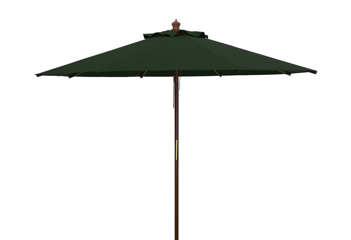Picture of Safavieh PAT8009H 9 ft. Bethany Wooden Umbrella&#44; Hunter Green