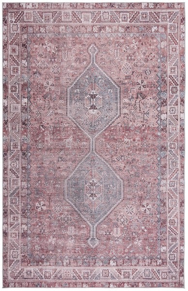 TSN169P-8 8 x 10 ft. Tucson Collection Rectangle Power Loomed Rug, Light Rust & Beige -  Safavieh