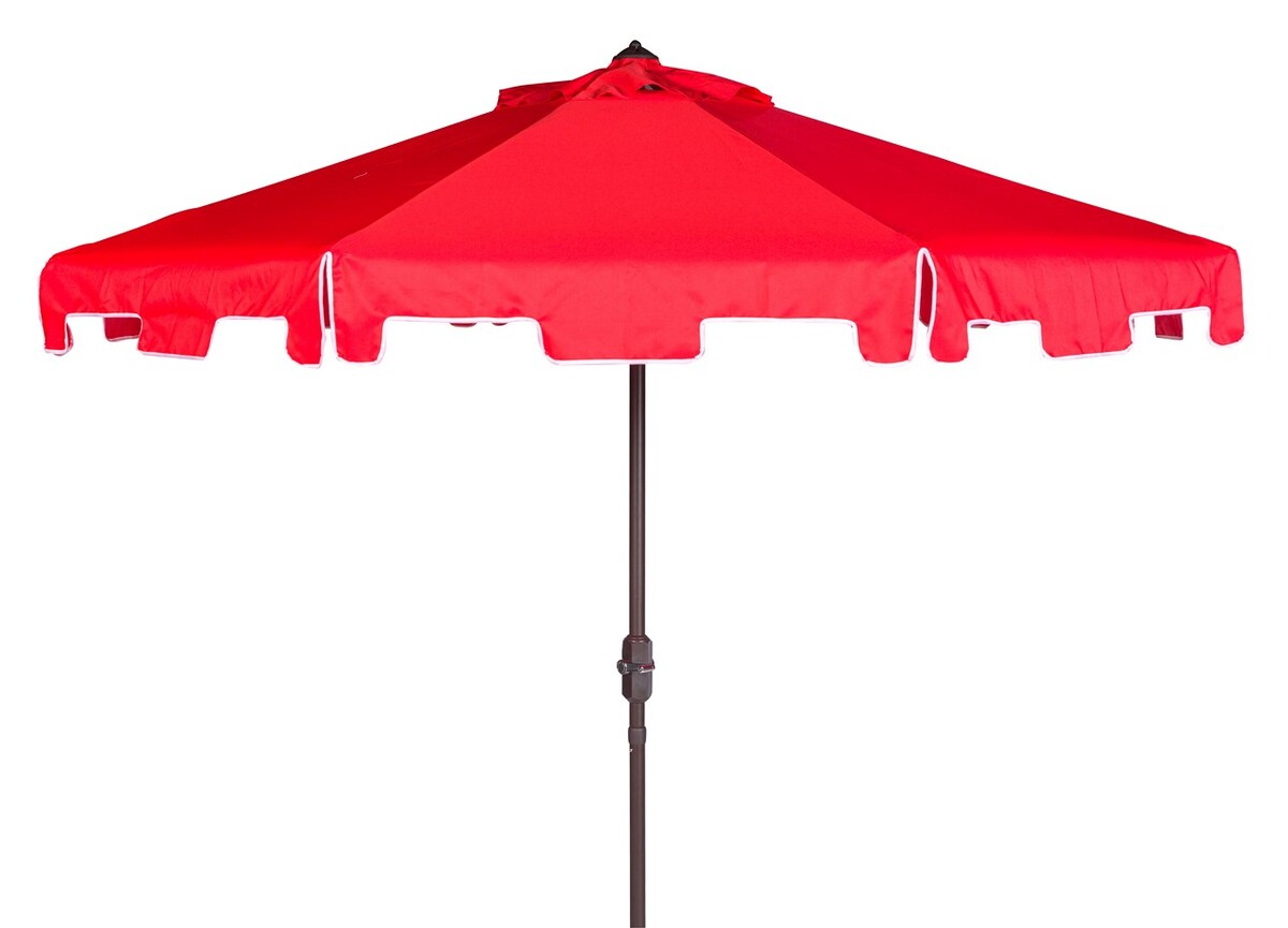 Picture of Safavieh PAT8100J 11 ft. Zimmerman Market Umbrella&#44; Red