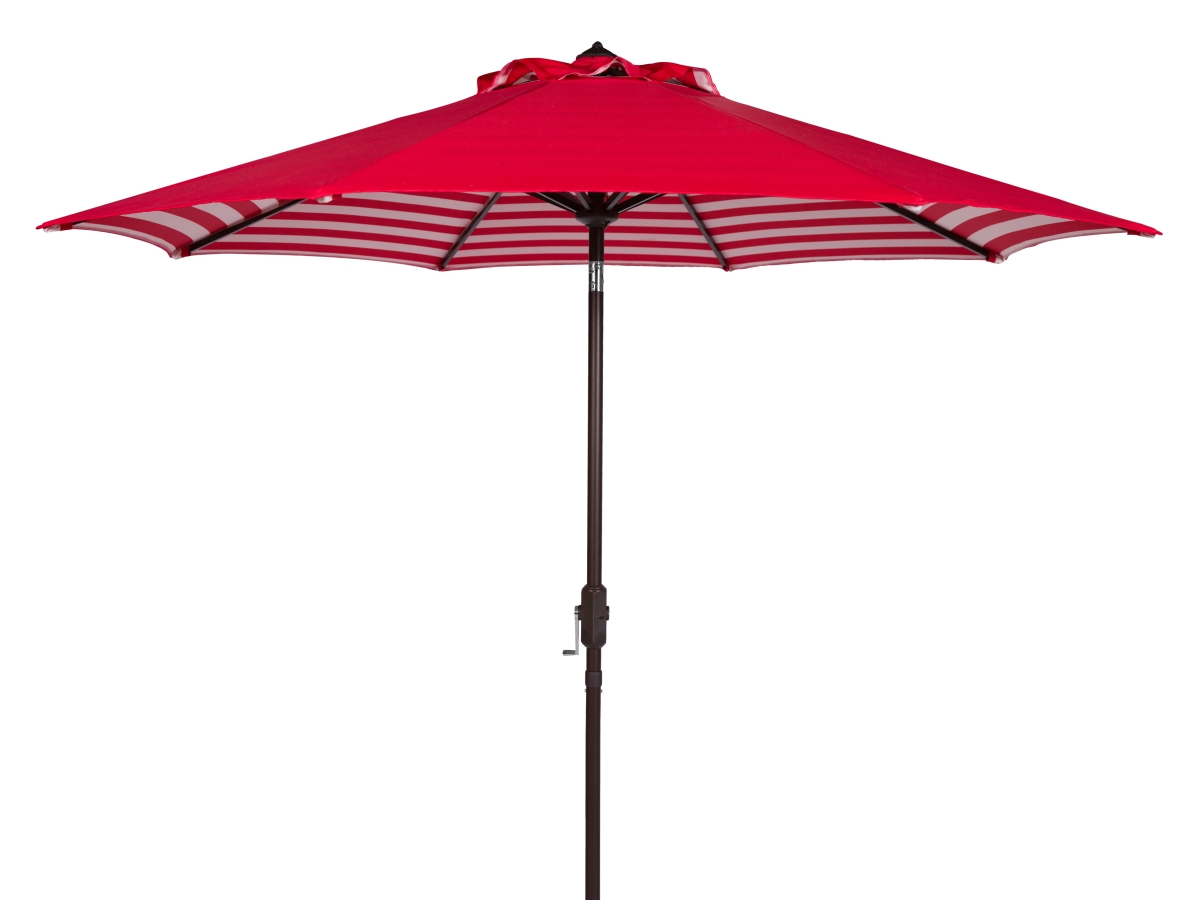 Picture of Safavieh PAT8107F 11 ft. Athens Crank Umbrella&#44; Red