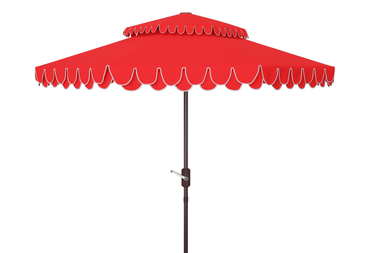 Picture of Safavieh PAT8206D 9 ft. Elegant Double Top Umbrella&#44; Red