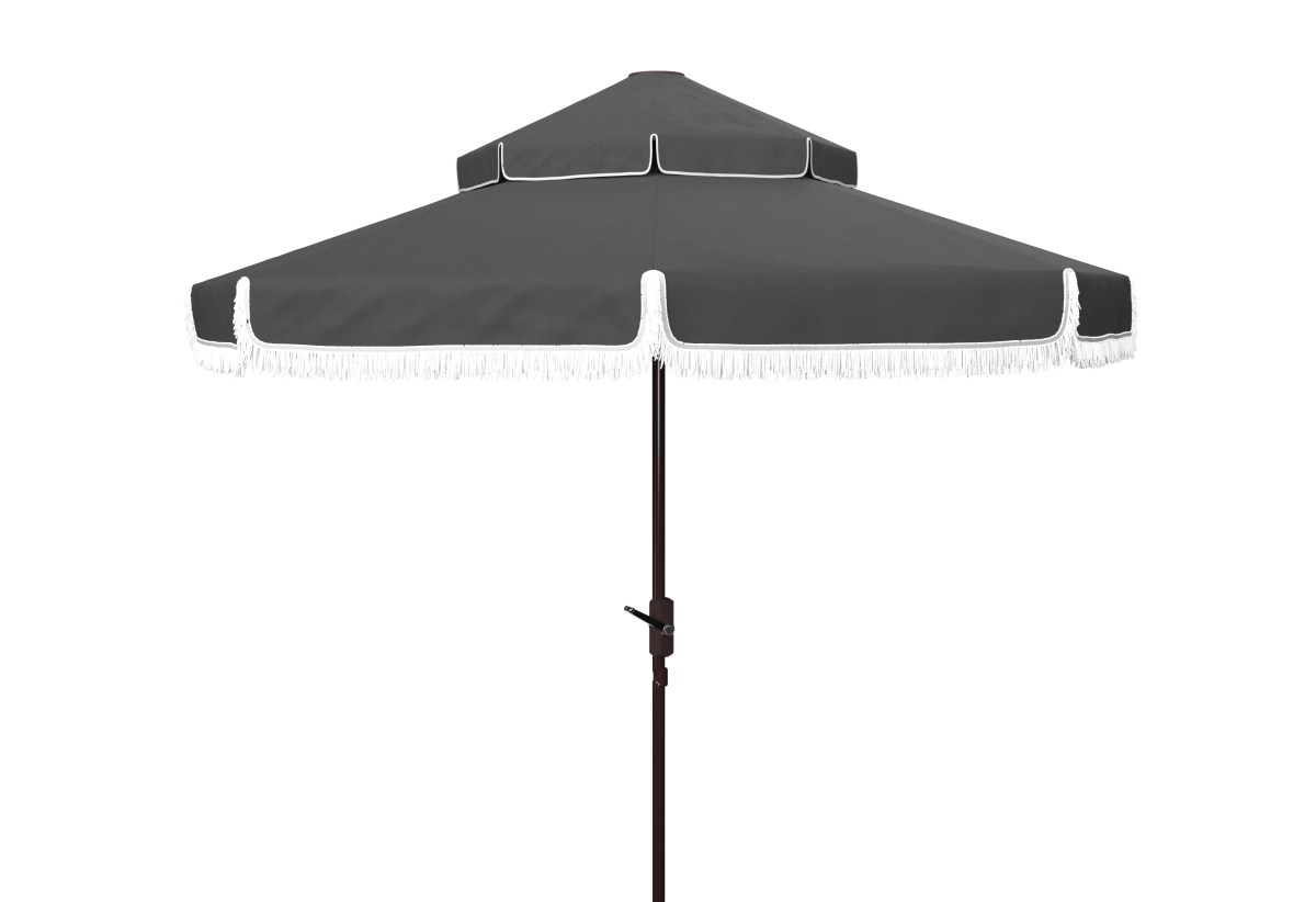 Picture of Safavieh PAT8208B 9 ft. Milan Double Top Umbrella&#44; Grey