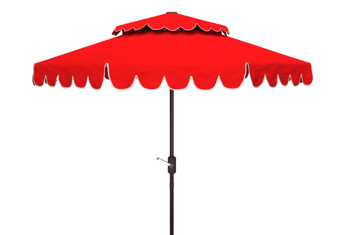 Picture of Safavieh PAT8210C 9 ft. Venice Double Top Umbrella&#44; Red