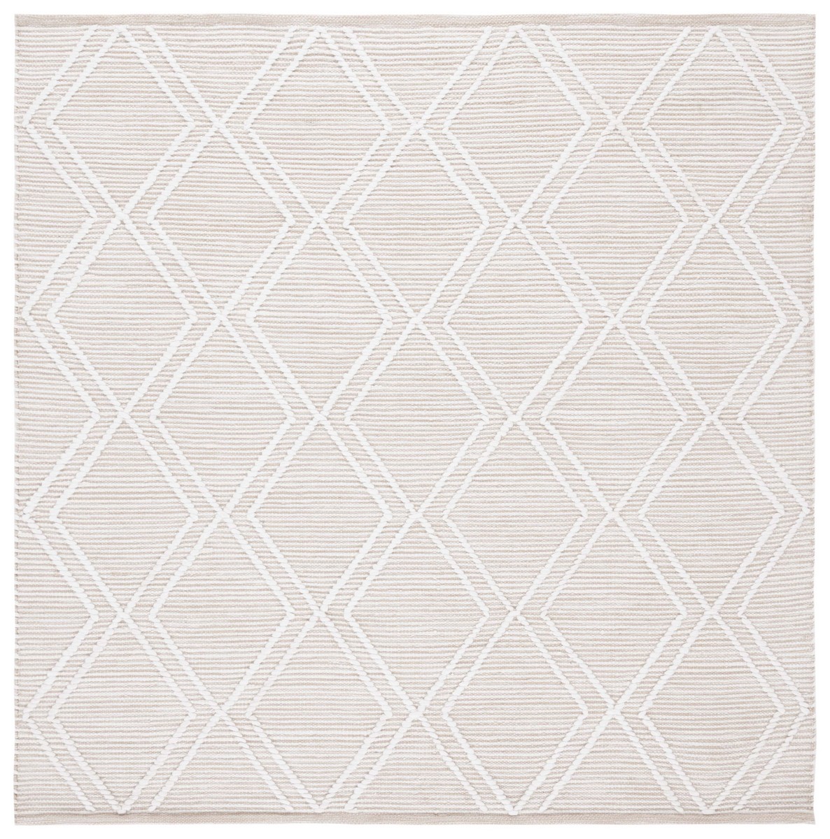 Picture of Safavieh KLM449A-6SQ 6 x 6 ft. Kilim Flat Weave Square Area Rug&#44; Natural & Ivory
