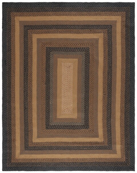 Picture of Safavieh BRD652E-4 4 x 6 ft. Braided Rectangle Flat Weave Area Rug&#44; Natural & Sage