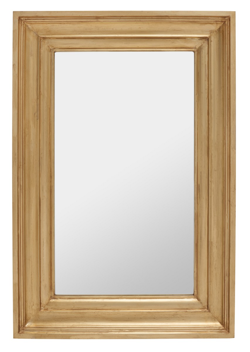 Picture of Safavieh CMI2006A 36 x 3.5 x 54 in. Zachary Small Rect Wall Mirror, Antique Gold