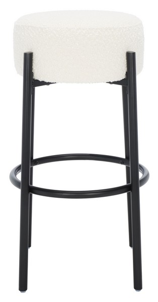 Picture of Safavieh SFV5031A 14.8 x 14.8 x 30 in. Paisleigh Metal Leg Barstool&#44; Ivory & Black