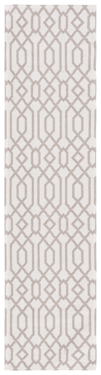 MSR421E-4 4 x 6 ft. Martha Stewart Contemporary Flat Weave Rectangle Area Rug, Taupe & Cream -  Safavieh