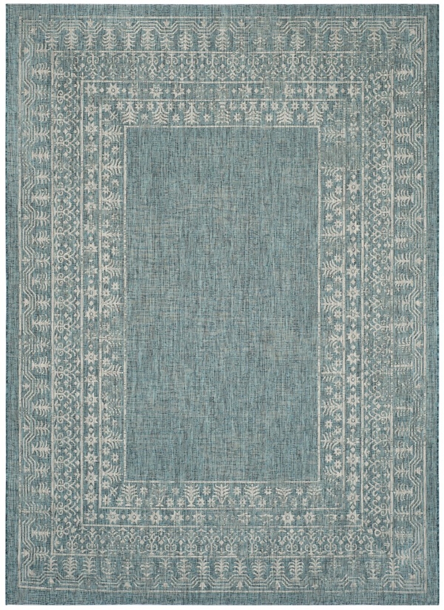 Picture of Safavieh CY8482-37321-1113 11 x 13 ft. Courtyard Power Loomed Rectangle Area Rug&#44; Black & Natural