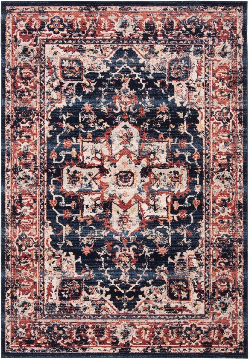 Picture of Safavieh CHL411L-25 2 x 5 ft. Charleston Traditional Rectangle Area Rug - Navy & Red