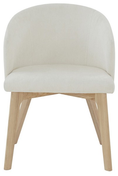 SFV5060A 23.3 x 21.8 x 31.5 in. Wynonna Linen Dining Chair, Ivory & Natural -  Safavieh