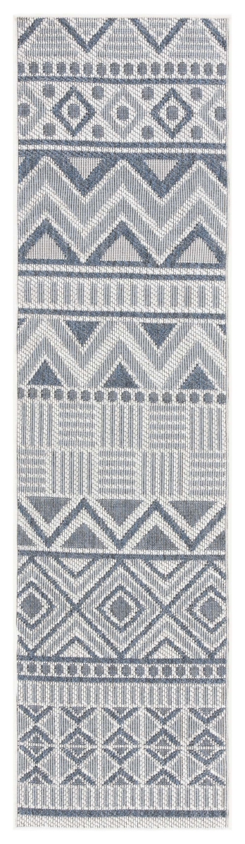 MSRO318A-4 4 x 6 ft. Martha Stewart Indoor Outdoor Global Rectangle Rug, Cream & Navy -  Safavieh