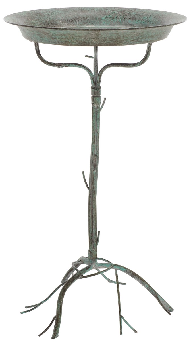 Picture of Safavieh PAT5032D Nigel Bird Bath, Antique Dark Green