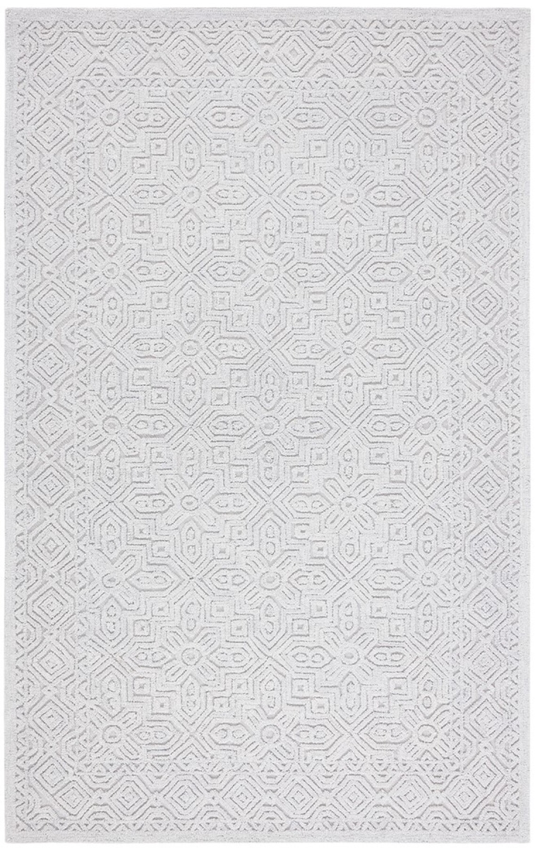 TXT101G-10 10 x 14 ft. Textural Rectangle Area Rug, Silver -  Safavieh